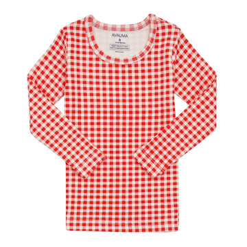 Avauma Baby Boys Girls Pajama Set 6M-7T Kids Cute Toddler Snug Fit Pattern Design Pjs Cotton Sleepwear (Check.Red.M)