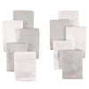 Little Treasure Unisex Baby Rayon From Bamboo Luxurious Washcloths, Gray White, One Size