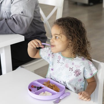 Bumkins Short Sleeve Bib For Girl Or Boy, Toddler And Kids For 1-3 Years, Large Size, Essential Must Have For Junior Children, E