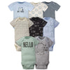 Gerber Baby 8-Pack Short Sleeve Onesies Bodysuits, Bear, 0-3 Months