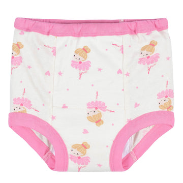 Gerber Baby Girls Infant Toddler 4 Pack Potty Training Pants Underwear Lavender And Pink 3T
