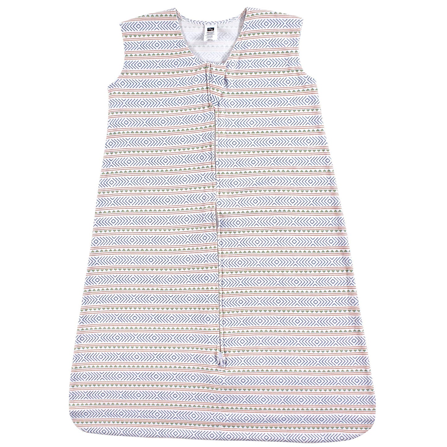 Hudson Baby Unisex Baby Cotton Sleeveless Wearable Sleeping Bag, Sack, Blanket, Aztec Stripe, 12-18 Months
