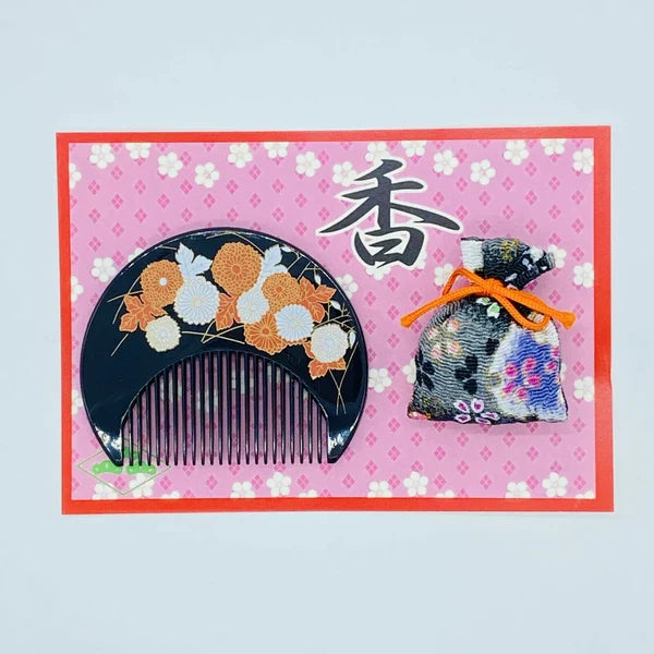 Japanese Comb & Incense Pouch Gift Set