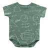 Speedy Pros Math Logo Shapes Infant One Piece Snapsuit Bodysuit 6 Months Multi-Color