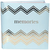 Malden International Designs Sentiments Memories With Memo Photo Opening Cover With Gold Foil Accents Brag Book, 2-Up, 160-4X6,