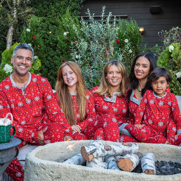 Honestbaby 2-Piece Family Matching Holiday Pajamas Organic Cotton, Women, Kids, Toddlers, Baby Boys, Girls, Unisex Pets, Fair Is