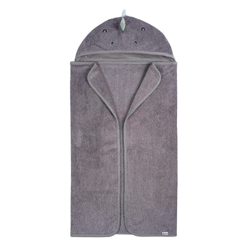 Gerber Baby 4 Piece Animal Character Hooded Towel And Washcloth Set, Charcoal Dino, One Size