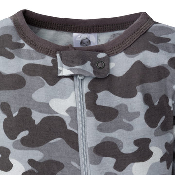 Gerber Baby Boys' 2-Pack Footed Pajamas, Grey Camo, 18 Months