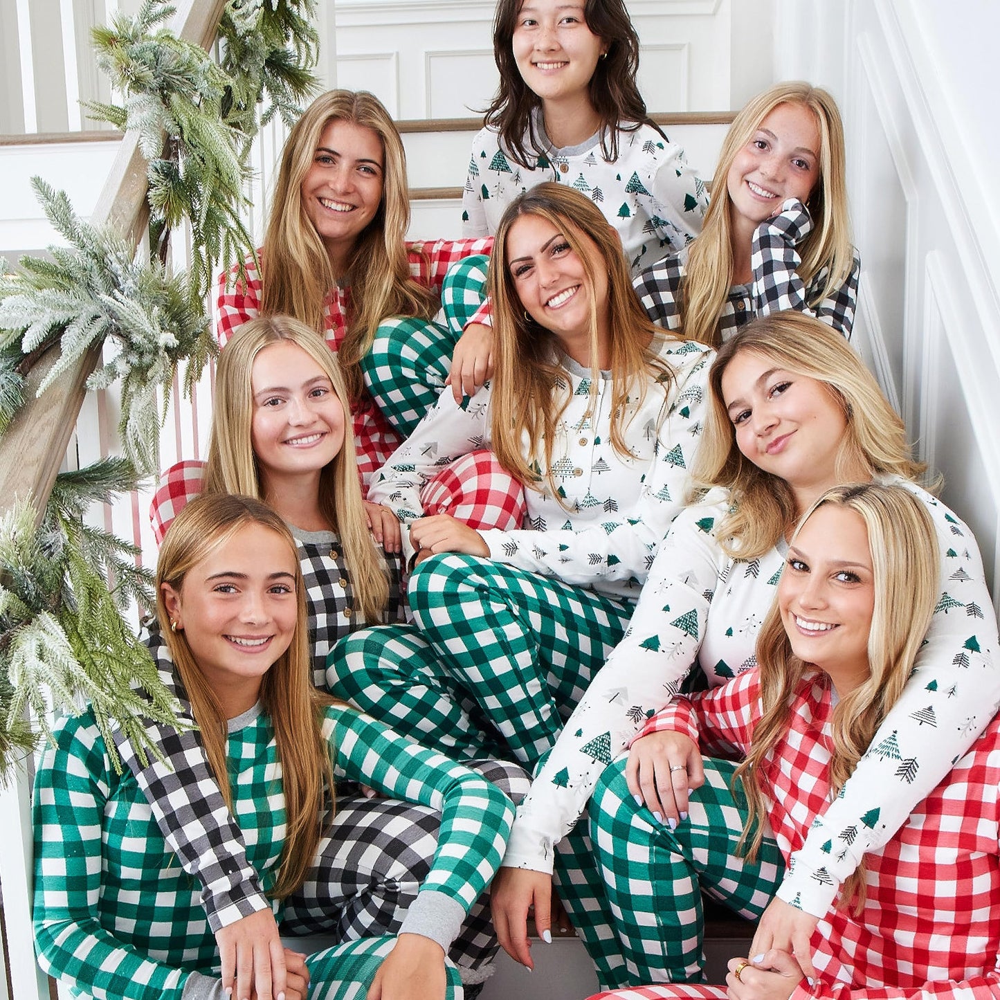 Honestbaby 2-Piece Family Matching Holiday Pajamas Organic Cotton For Men, Kids, Toddlers, Baby Boys, Girls, Unisex Pets, Painte