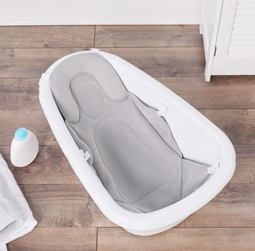Regalo Baby Basics 3-In-1 Grow With Me Bath Tub, Adjustable As Your Baby Grows, Includes Foam Padded Air Mesh Sling, Drying Hook
