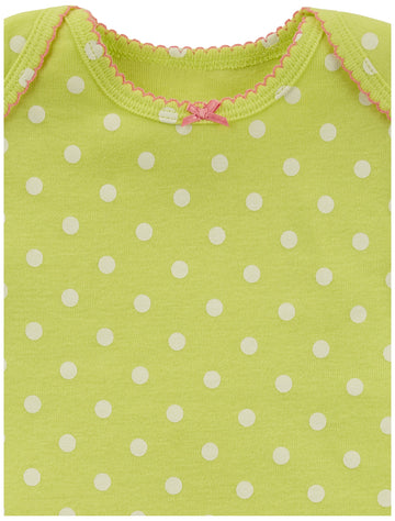 Simple Joys By Carter'S Baby Girls' 5-Pack Long-Sleeve Bodysuit, Lime Green/Light Blue/Pink, Preemie