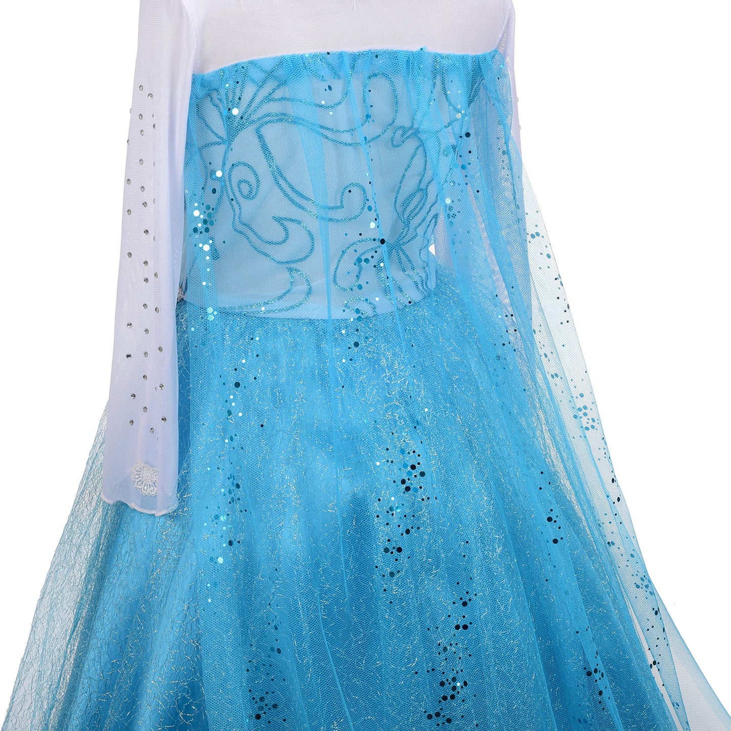 Lito Angels Toddler Girls Princess Dress Up Costumes Snow Queen Dress Halloween Christmas Long Train With Accessories Size 4-5