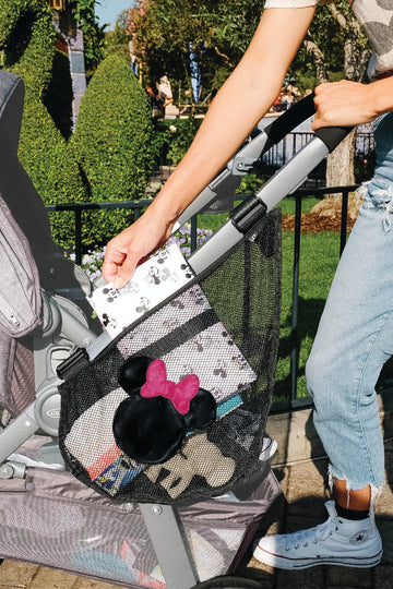 J.L. Childress Disney Baby Side Sling Stroller Cargo Net, Stroller Organizer & Storage, Minnie Mouse