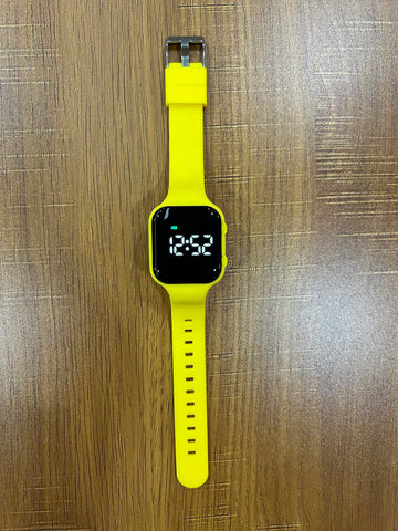 Vibrating Alarm Watch, Potty Training Watch Waterproof Medical Reminder Watch With Timer (Yellow)