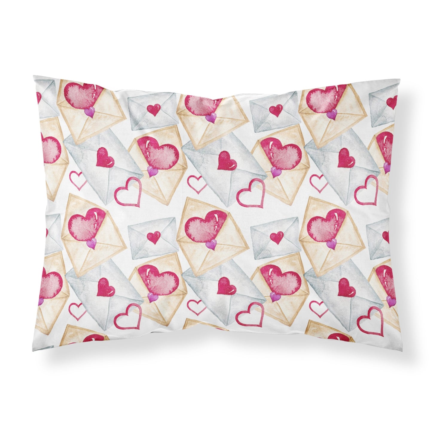 Caroline'S Treasures Watercolor Love Letters Pillowcase, Standard, Multicolor'