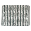 Dii Gray Striped Microfiber Bath Mat