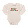 graphic bodysuit | my first christmas (long sleeve)