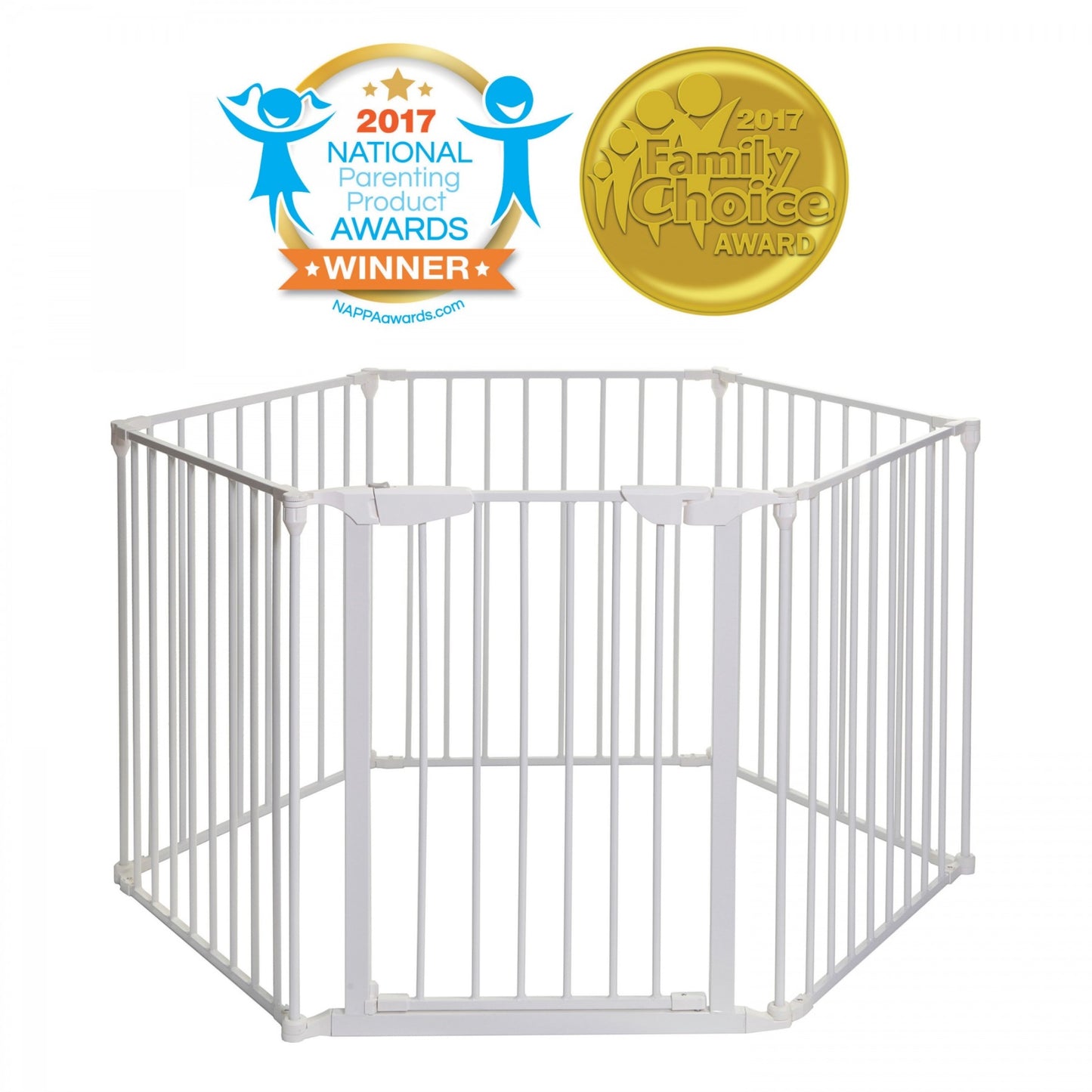 Mayfair Converta Gate - 3 In 1 Play-Pen 6 Panel Gate-White
