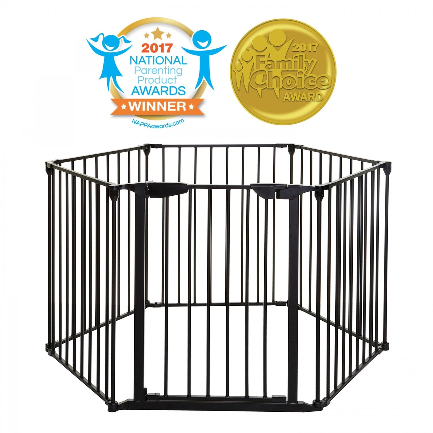 Mayfair Converta Gate - 3 In 1 Play-Pen 6 Panel Gate-Black