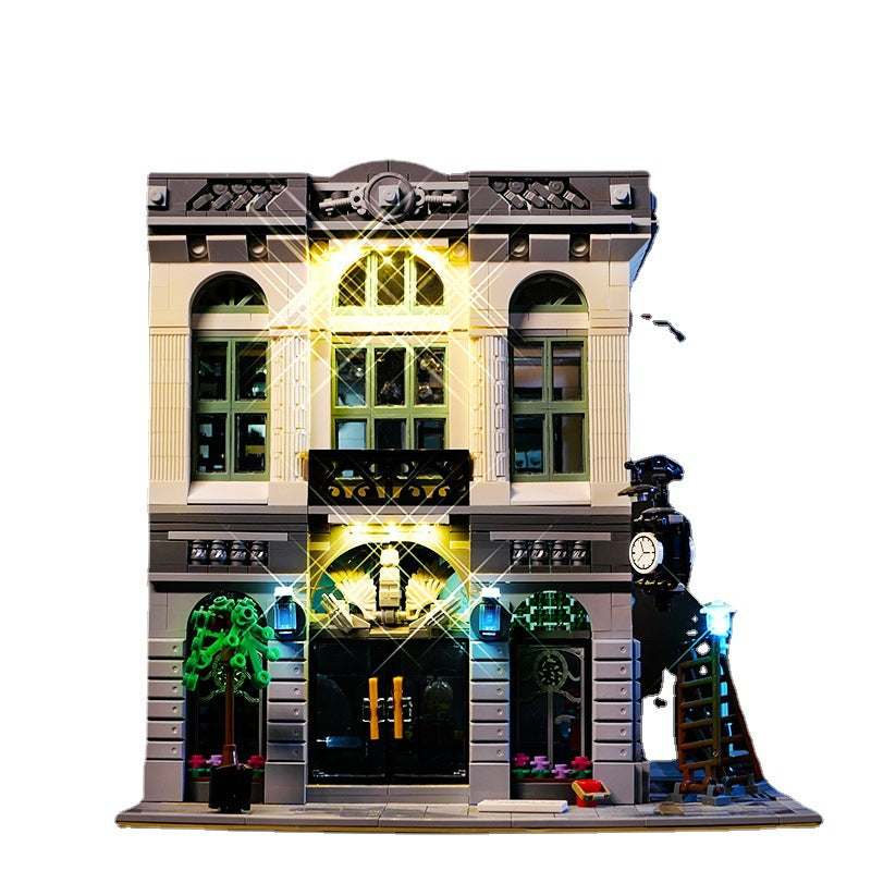 Compatible with LEGO Creative Street View Series Brick Bank 10251 Building Blocks LED Lighting DIY Lamp (not included)