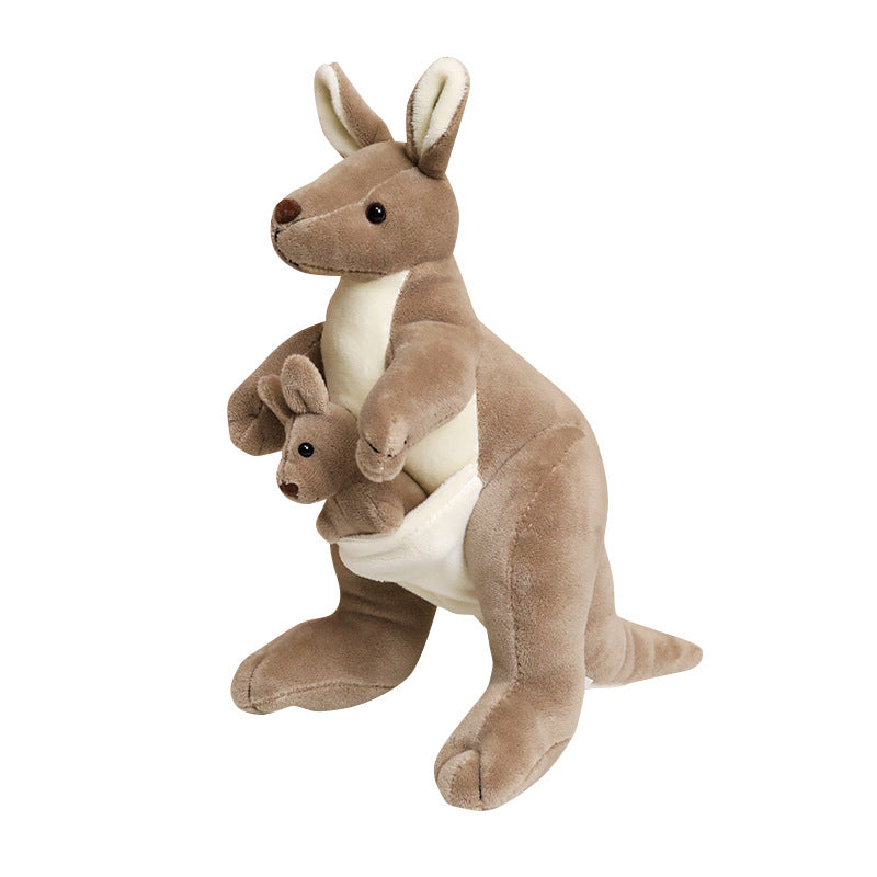 Cute Australian kangaroo plush toy mother and child kangaroo doll simulation animal doll parent-child doll birthday gift