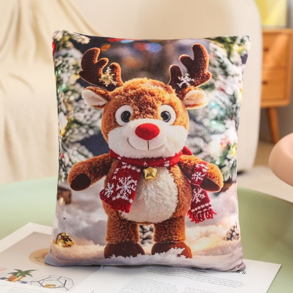 Factory Price Wholesale Christmas Gift Doll Pillow Holiday Decoration Snowman Deer Cushion Santa Doll