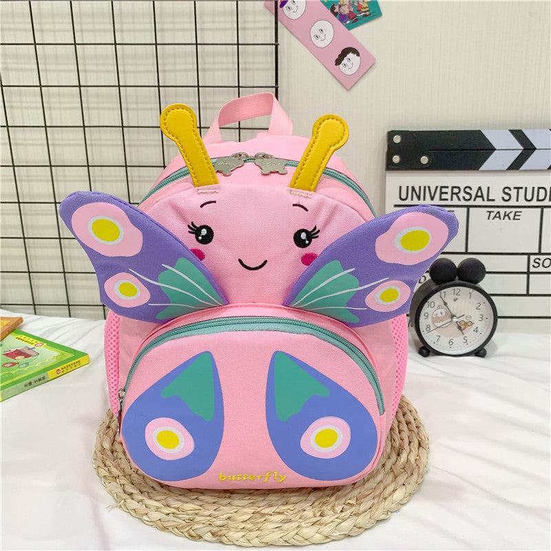 Cute Butterfly Children's backpack fashionable western style girls' schoolbag Western style versatile high-looking girl's anti-Lost Backpack