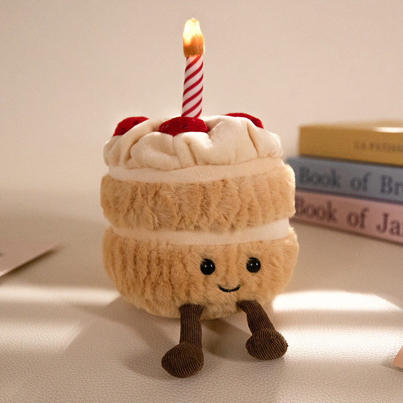 New Birthday Cake Plush Toy Doll Funny Cake Muppet Cute Fun Pendant Birthday Gift