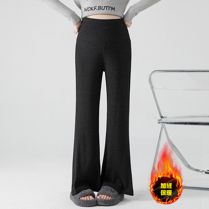 New Pregnant Women's Pants Autumn Loose Micro-flared Pants Autumn and Winter fleece-lined Thickened Pants Small Pregnant Women's Pants