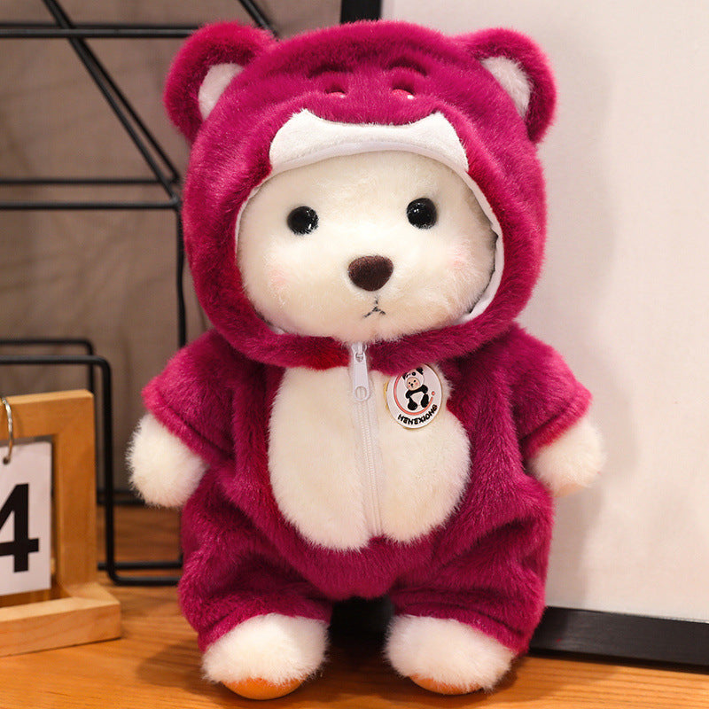 Transformation Bear Doll Cute Plush Toy Girl Sleeping with Teddy Bear Birthday Gift Sleeping Doll