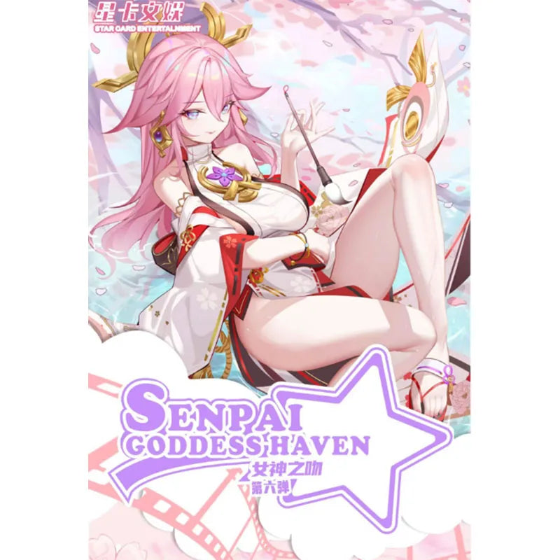 New SENPAI GODDESS HAVEN 6 TCG Anime Girls Collection card 1 Box 90Pcs MR SSR CP Limited cards Child toy