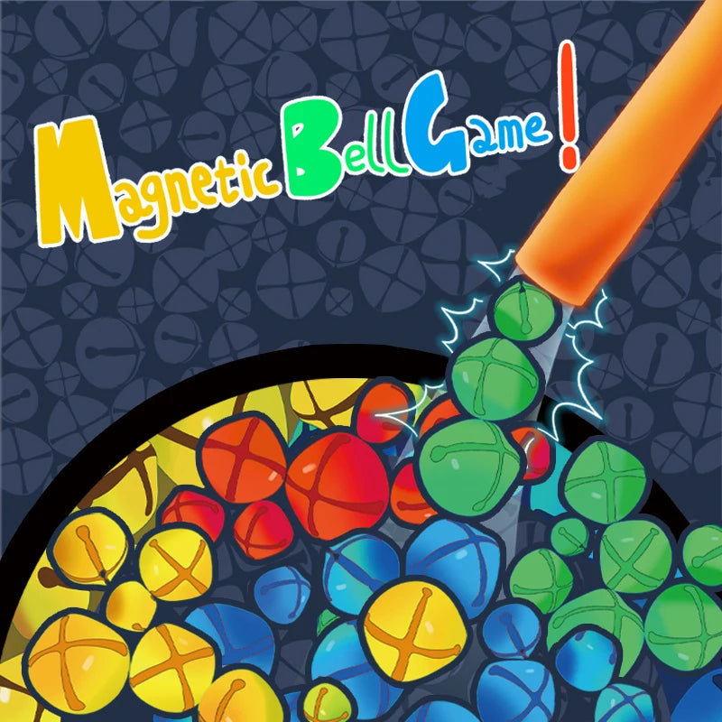 Family Gathering Interactive Game, Magnetic Wand and Colourful Bells, Parent-Child Puzzle Board Game Birthdays and Christmas Gif