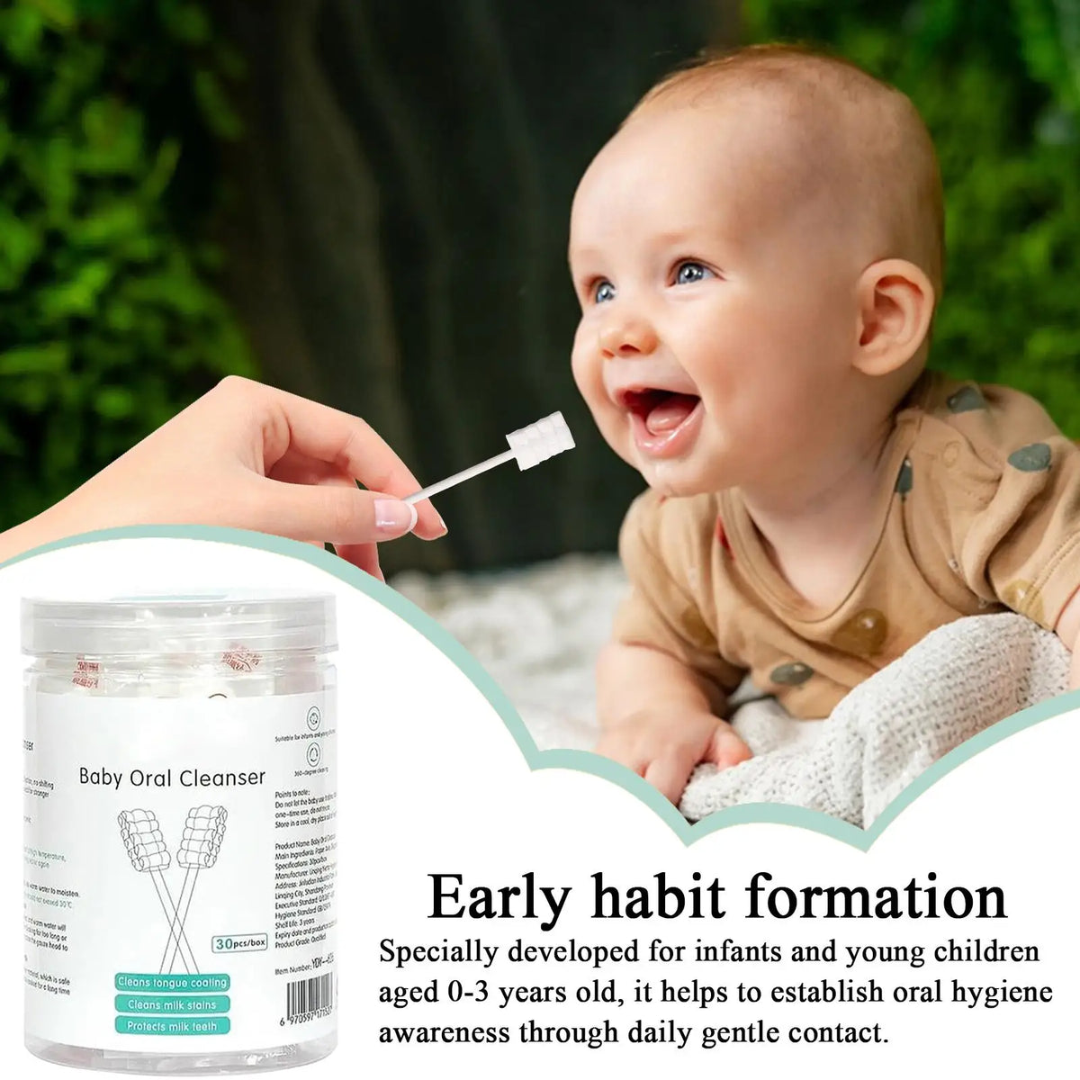 Baby Tongue Brush Mouth Care Cleaning Stick Gauze Soft Hygienic Cleaner Toothbrush for Baby Grooming Teeth Tongue Care Home