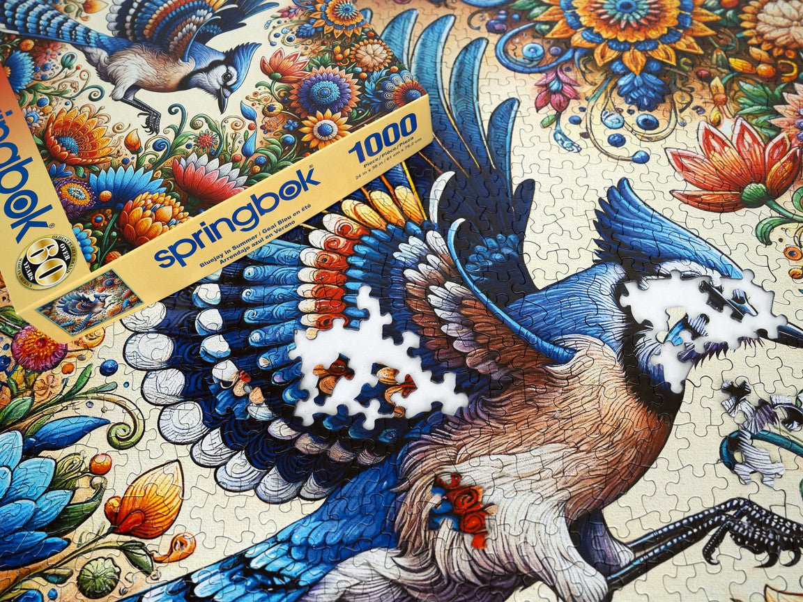 Blue Jay in Summer 1000 Piece Jigsaw Puzzle | Springbok Puzzles