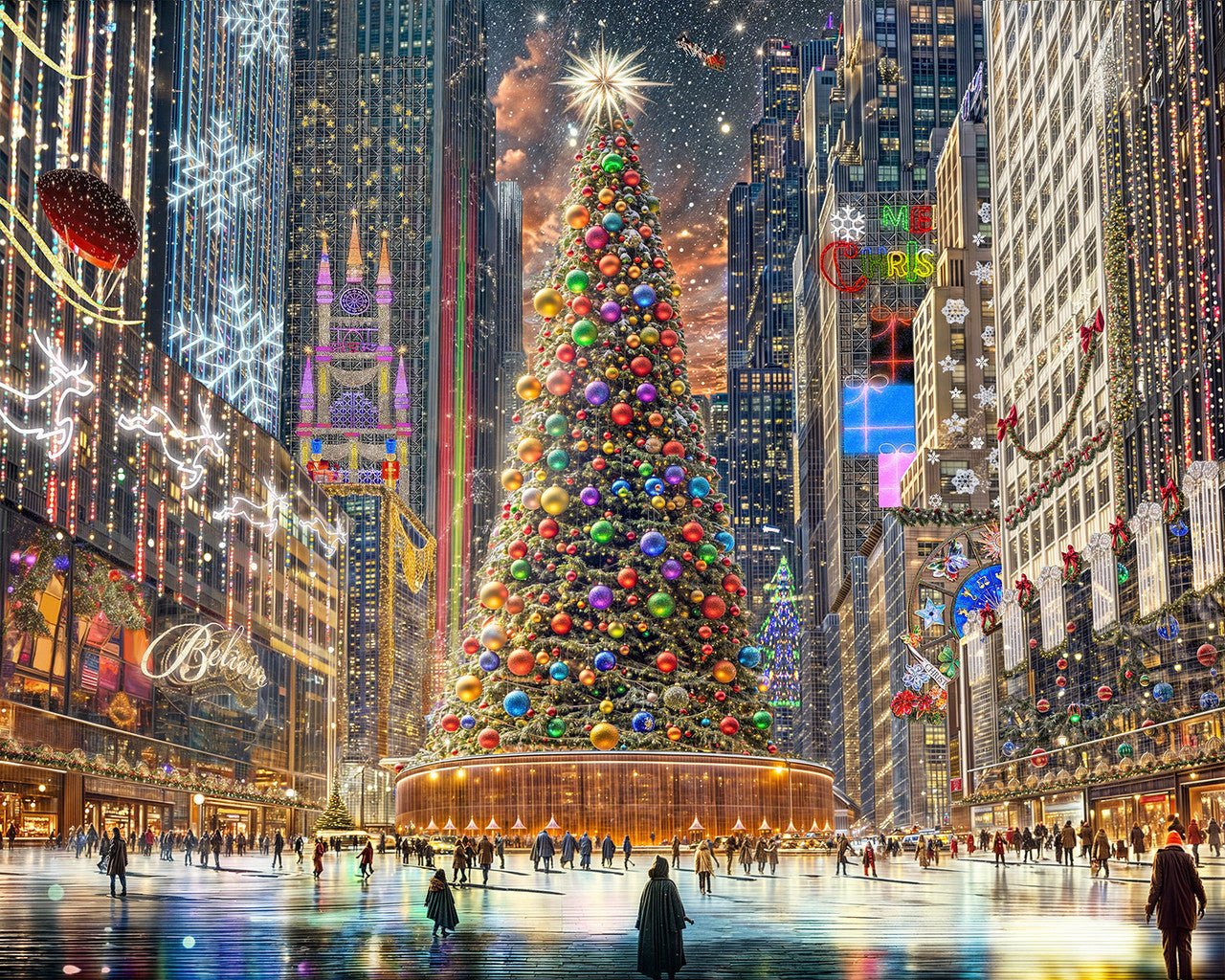 Christmas in the City 1000 Piece Jigsaw Puzzle | Springbok Puzzles