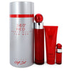 Perry Ellis 360 Red By Perry Ellis Gift Set -- 3.4 Oz Eau De Toilette Spray + .25 Oz Mini Edt Spray + 3 Oz Shower Gel In Tube Bo