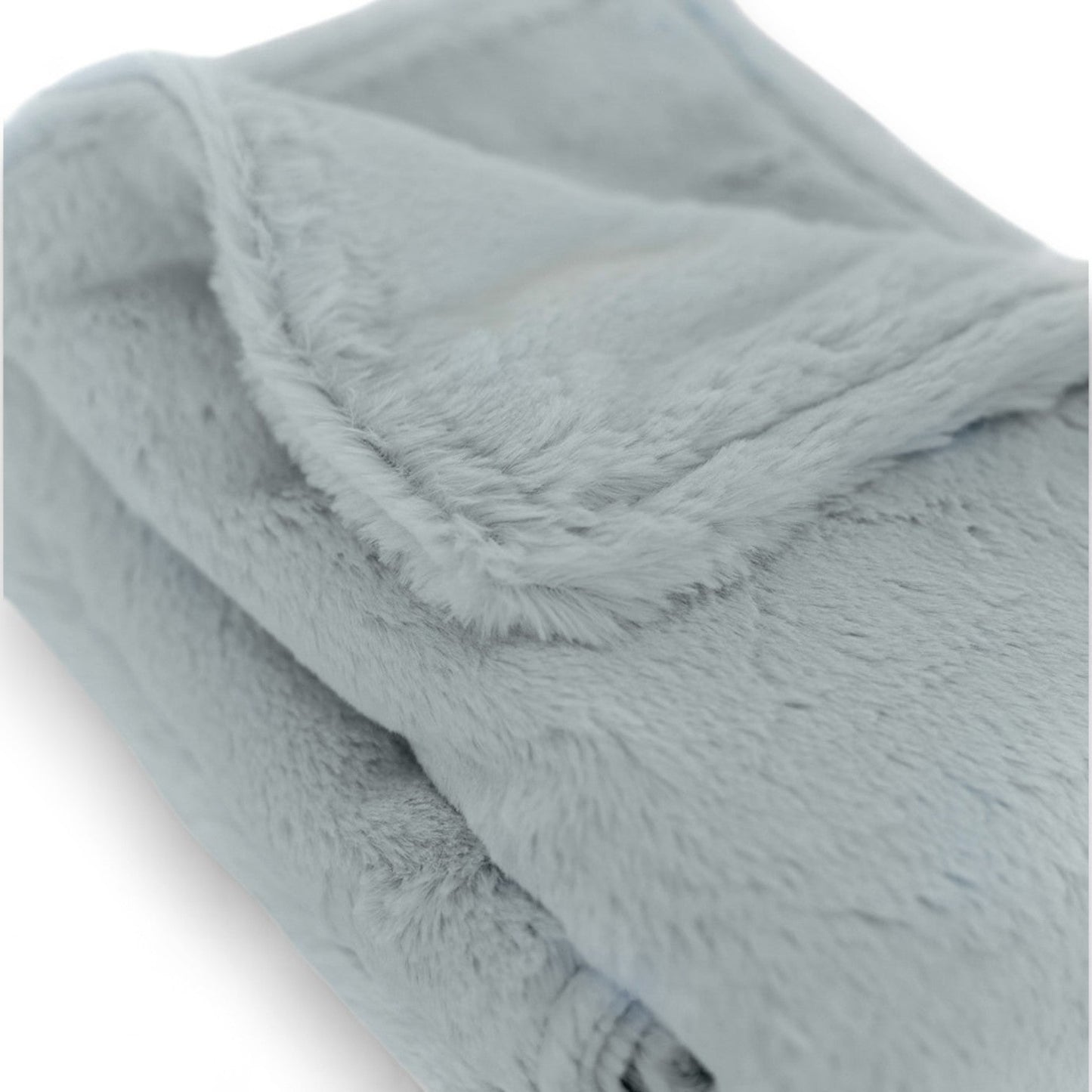 Luxury Baby Blanket in Luxe Plush, Silver