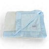 Luxury Duo Baby Blanket with Satin Trim in Luxe Plush, Blue - Ivory