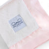 Luxury Baby Lovey with Satin Trim in Luxe Plush, Pink