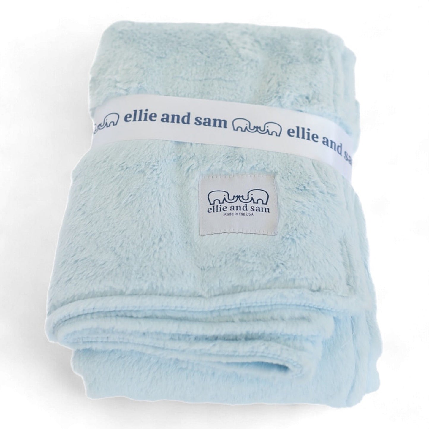 Luxury Baby Blanket in Luxe Plush, Blue