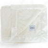 Luxury Baby Blanket with Satin Trim in Luxe Plush, Ivory