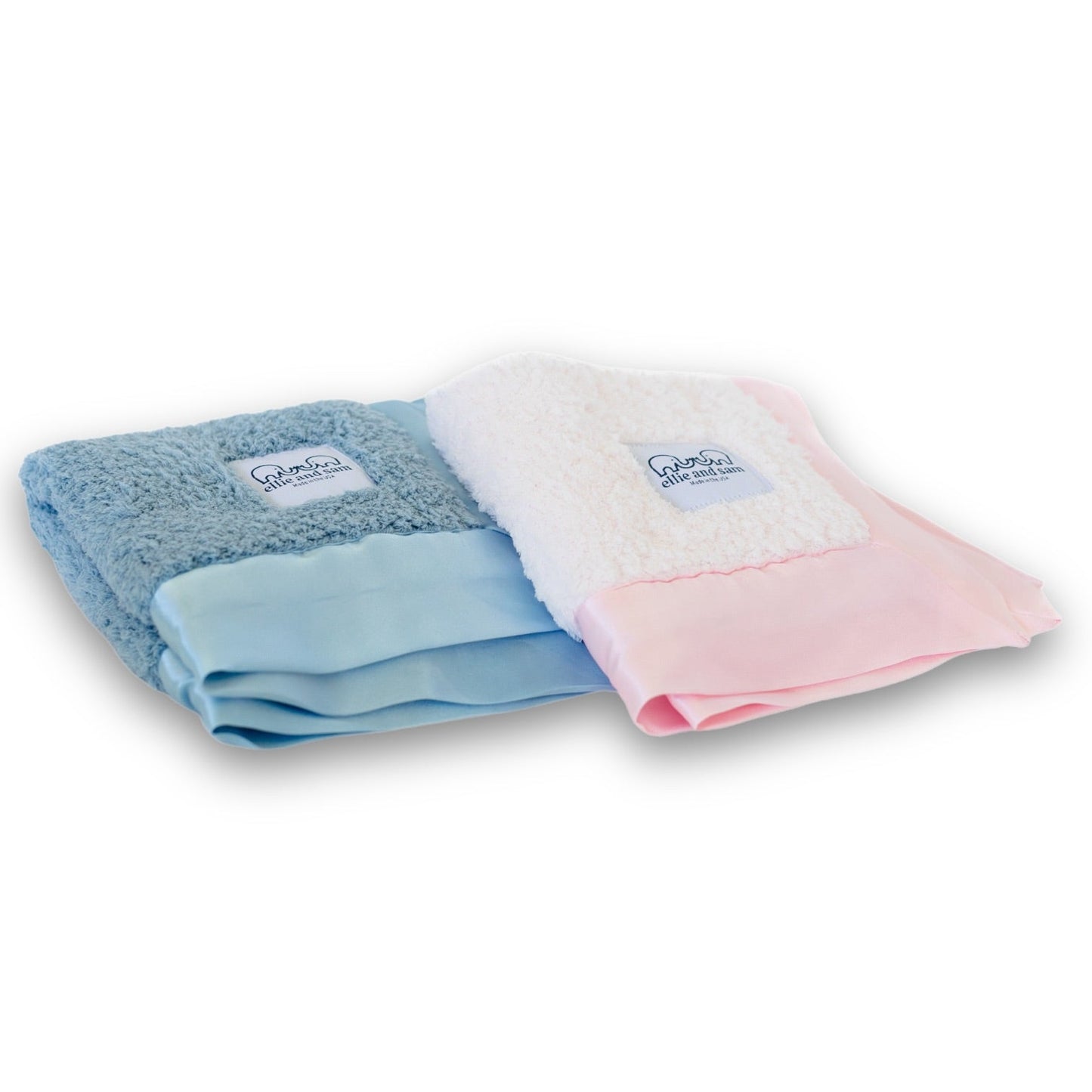 Classic Baby Lovey with Satin Trim in Chenille Cozy, Ivory