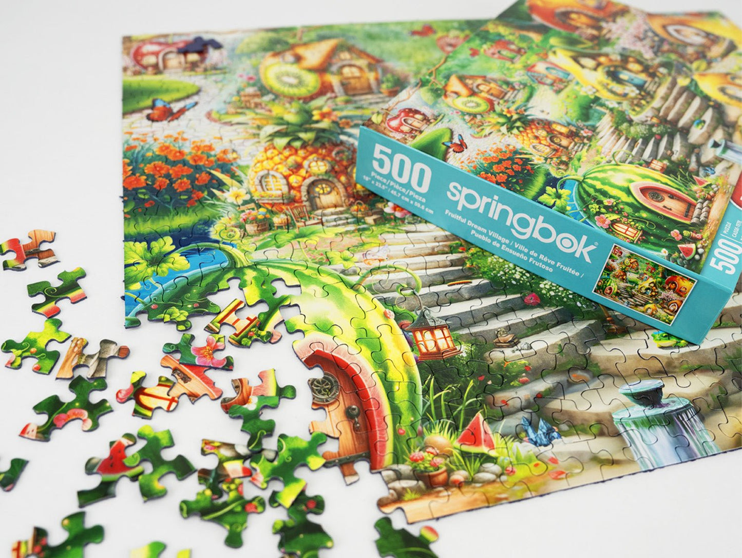 Fruitful Dream Village 500 Piece Jigsaw Puzzle | Springbok Puzzles