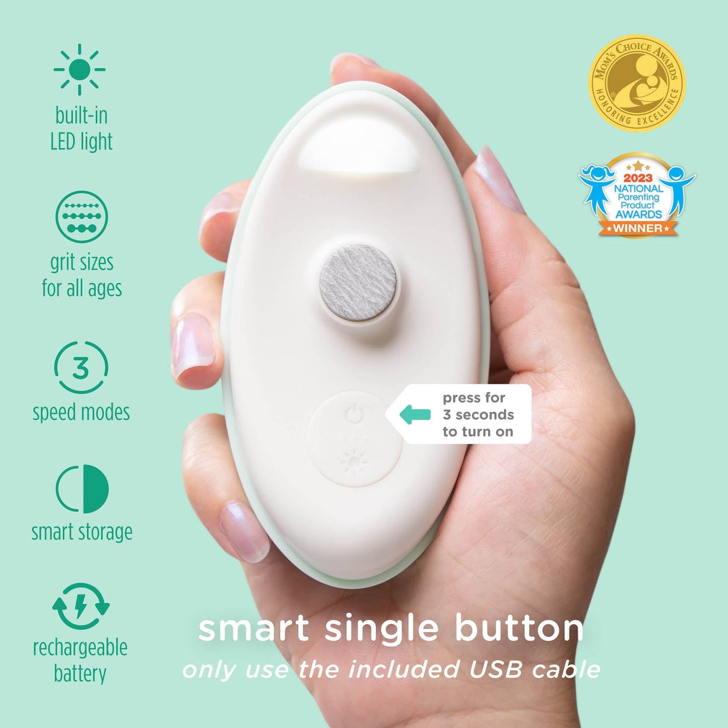 Olababy Electric Nail Trimmer for Safely Trimming Baby Nails