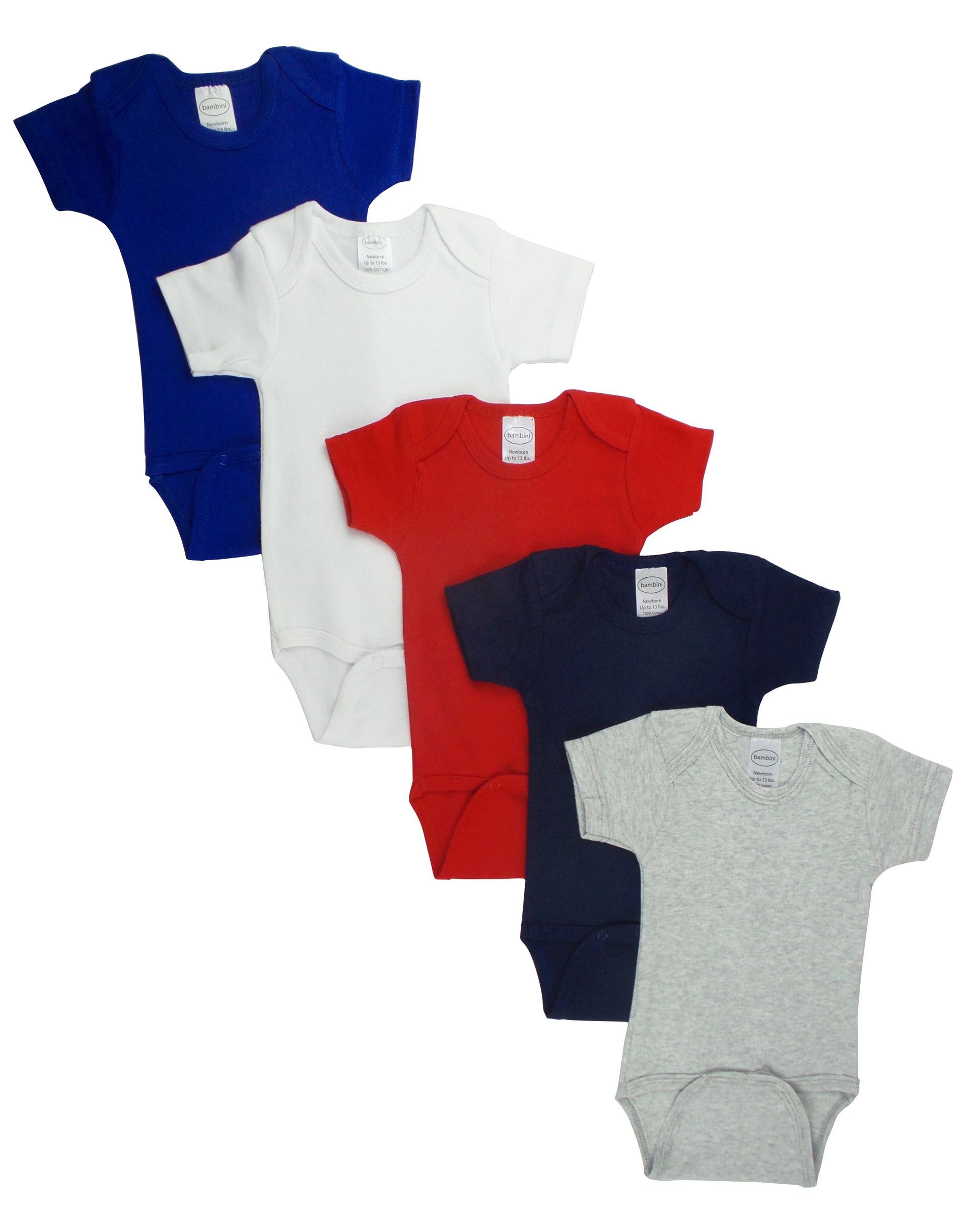 Red Bodysuit Onezies (Pack Of 5)