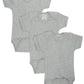 Grey Bodysuit Onezies (Pack Of 3)