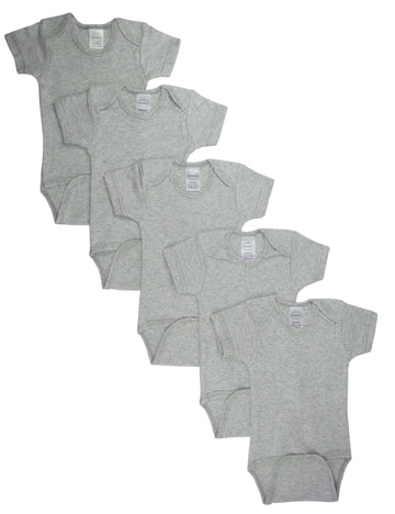 Grey Bodysuit Onezies (Pack Of 5)