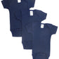 Navy Bodysuit Onezies (Pack Of 3)