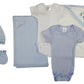 Newborn Baby Boy 6 Pc Layette Baby Shower Gift Set