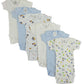 Preemie Boys Short Sleeve Printed 6 Pack